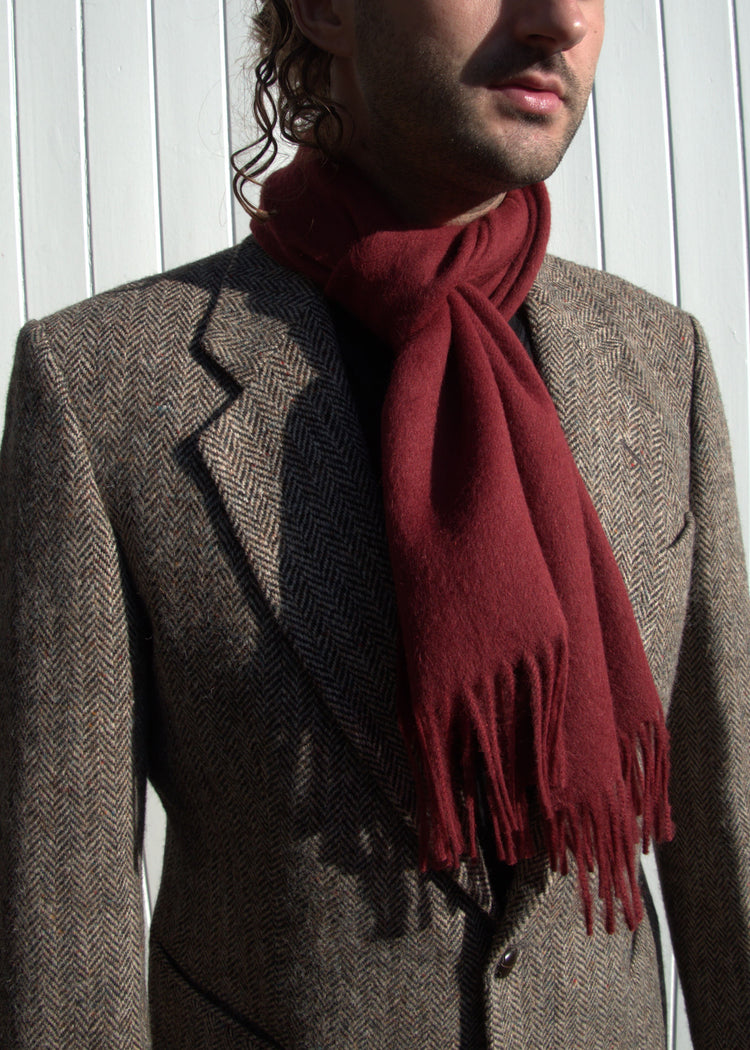 Bordeaux Alpaca Wool Scarf