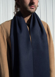 Navy Blue Alpaca Wool Scarf