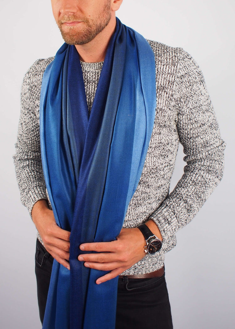 sapphire silk scarf man